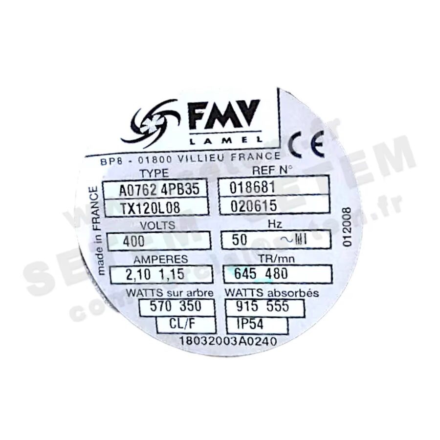 1809005877-VENTILATEUR FMV A0762.4PB35.TX120L08  *18681*