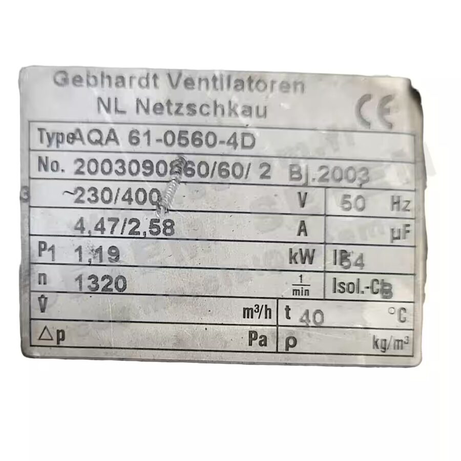 2451002117-VENTILATEUR GEBHARDT  AQA61.0560.4D